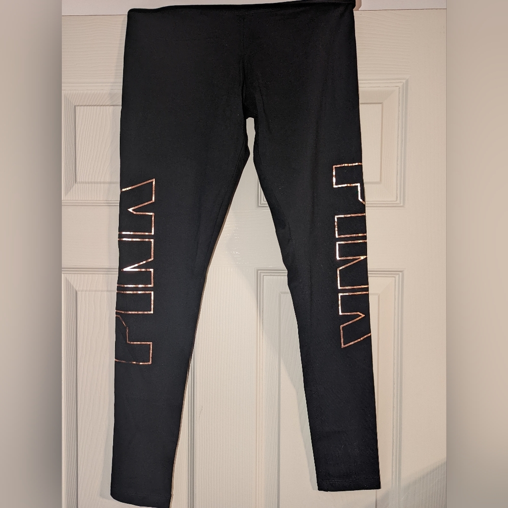 VS Pink black foldover leggings